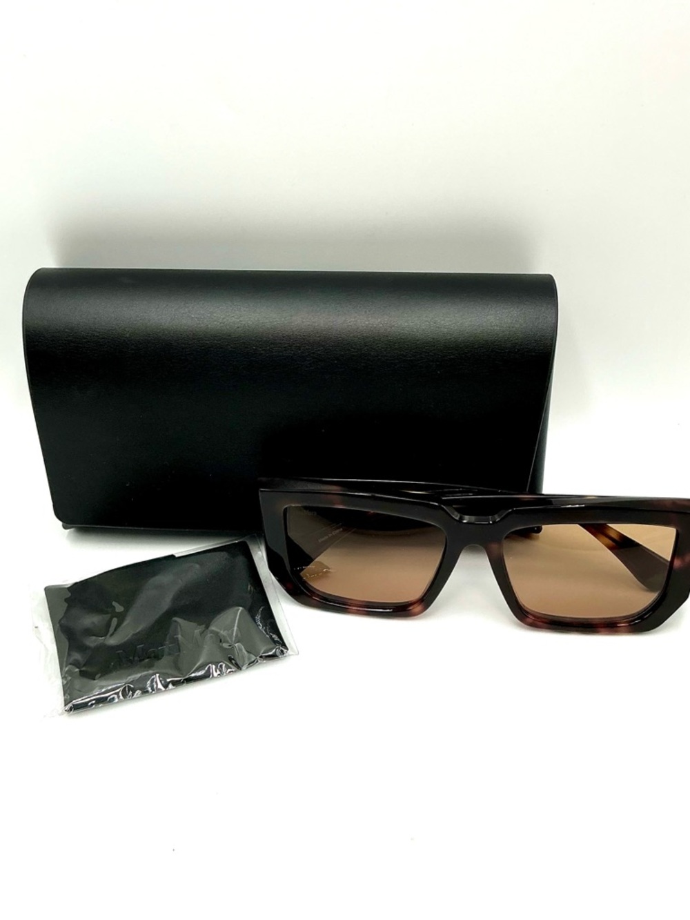 MaxMara Dark Havana Square Sunglasses #1163